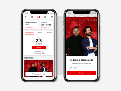 Vodafone Promo Code app design design app digital promo promocode promotion telecom ui uidesign ux uxdesign vodafone