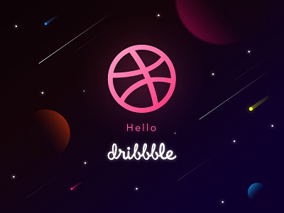 Hello Dribbble! dribbble first hello shot sketch space