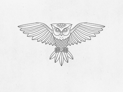 Owl Line Illustration art birds design illustration line art line drawing owl simple vector