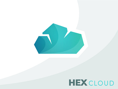 Hexagon Cloud Logo brand branding design gradient hexagon illustrator logo photoshop simple