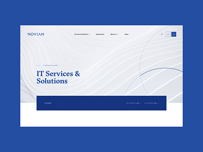 Novian | Website blue company corporate digital infrastructure it modern scheme software solutions technology website