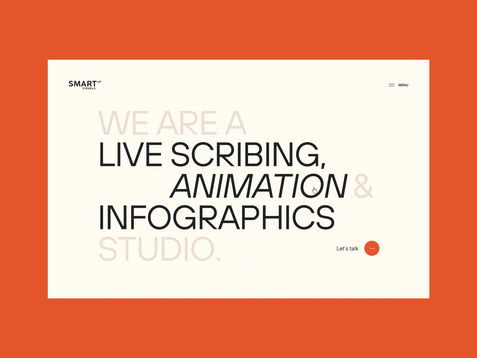 Smartup Visuals | Website funky infographics live animation modern scribing typography ui web design website