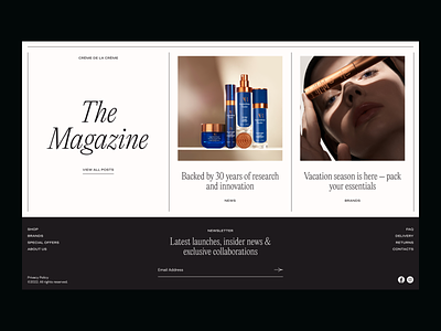 Skincare Boutique | Archive beauty beauty routine blog boutique cosmetics elegant exploration footer health layout luxury magazine modern pp editorial skincare typography website