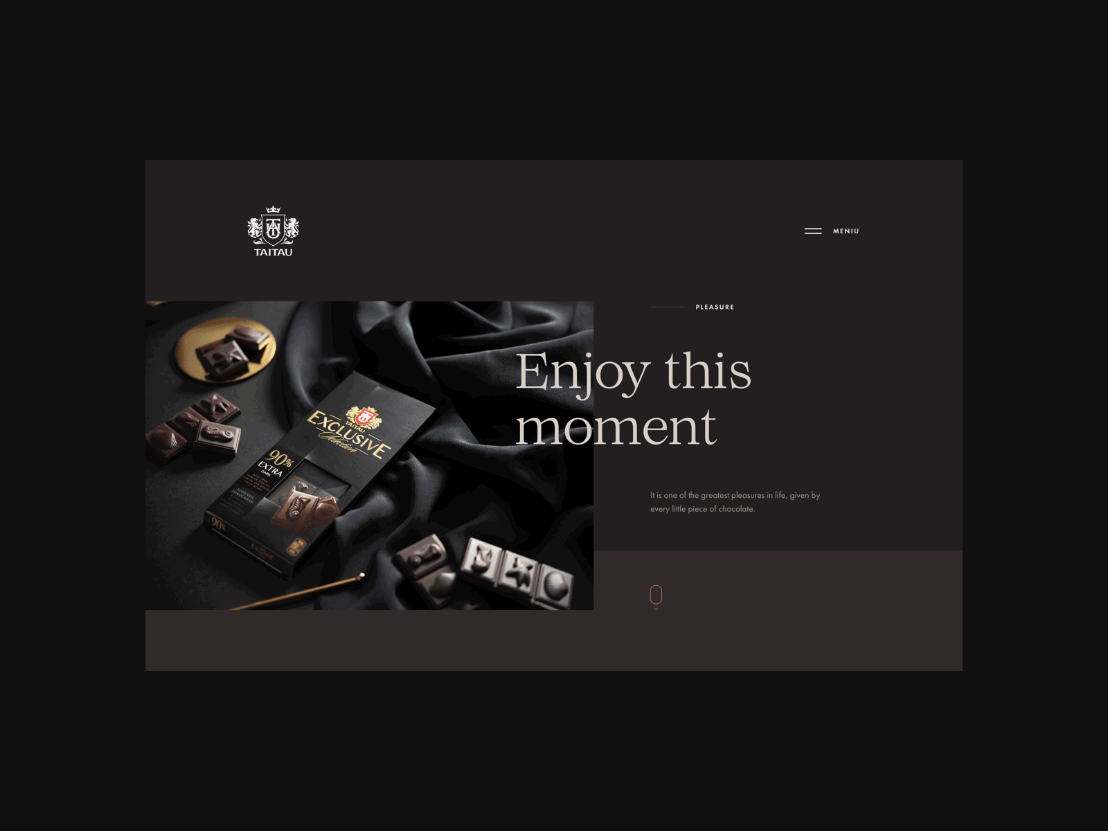 Tai Tau | Website chocolate chocolate bar dark ui digital elegance elegant sweets website website concept