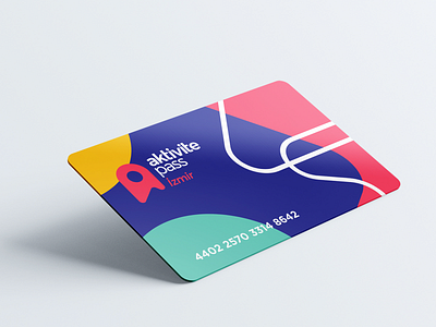 Aktivite.com Pass Card branding card colorful graphic design logo print