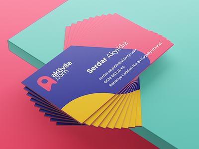 Aktivite.com Business Card branding business card colorful graphic design logo print