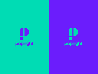 Popilight Logo brand branding colorful design graphic design logo vector