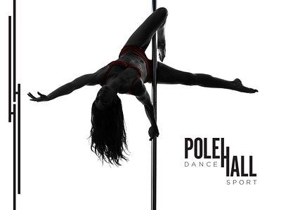 PoleHall Pole Dance Studio Logo black white brand dance dance studio design istanbul logo pole