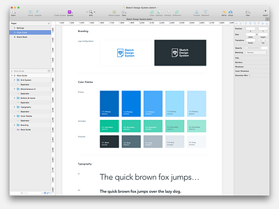 Sketch Design System template