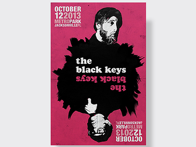 The Black Keys debut graphic design illustration pen and ink poster