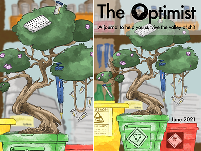 The Optimist magazine - June 2021 biology branding design illustration laboratory magazine phd recycling research sustainability