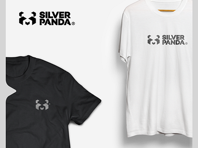 Silver panda! geometrical panda face.