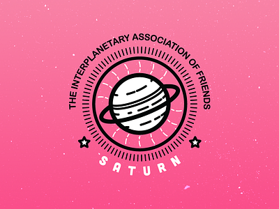 The Interplanetary Association of Friends - Saturn branding clothing logo planets