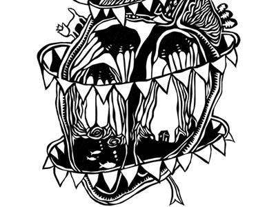 heart cut black white illustration papercut