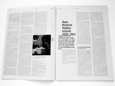 Magazin, inside black white magazin