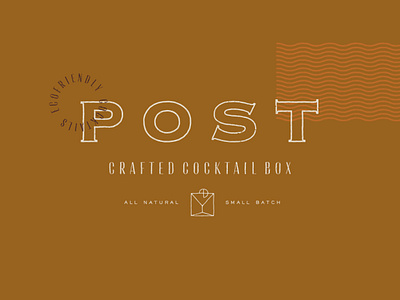 Post Craft Cocktails branding design icon illustration logo type typography