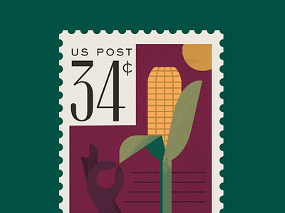 Whiskey Stamp branding corn design farm farming icon illustration typography