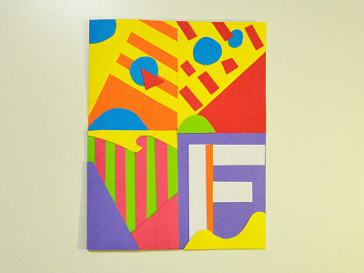 F elicidad colorful geometry handmade lines typography