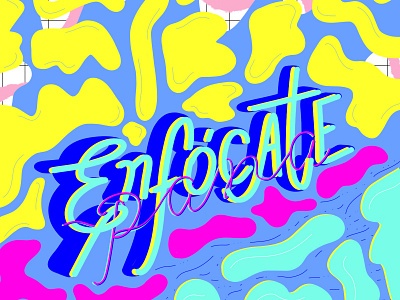Focus abstract colorful ilustration lines linestyle patterns typography