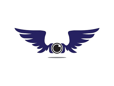 Wings Camera l Logo Design brand camera camera lens design lens logo wing wings