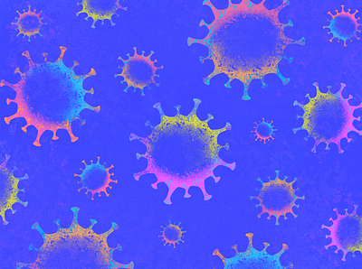 COVID Illustration blue bright corona covid illustration pattern virus
