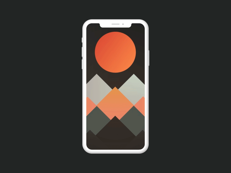 Lock screen animation ae after effects animated animation circle colors design geometric hill hills illustration mountain mountains poster sun logo vector warm warm colors