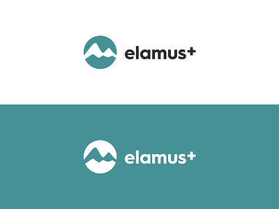 Elamus Pluss logo adventure brand brand design branding branding design green hiking logo logo design mountains vector