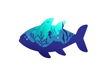 Underwater Life animals colorful digitalillustration fish illustration ocean procreate underwaterlife water