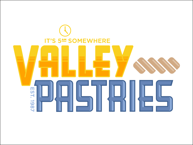 Valley Pastries outdoor sign update sign illustrator graphic design logo design logo