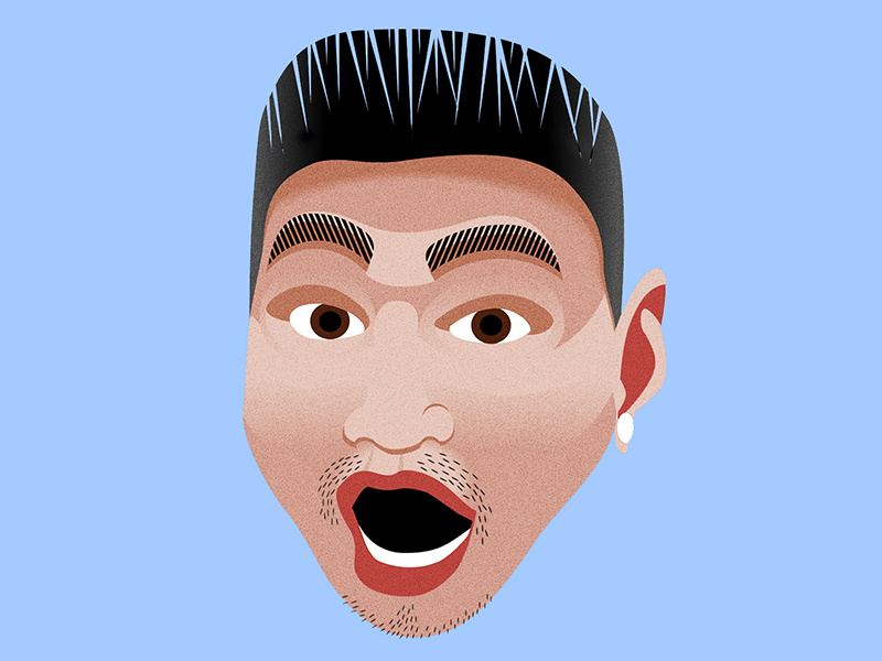 Jake's Face (End Product) gradients photoshop illustrator portrait illustration