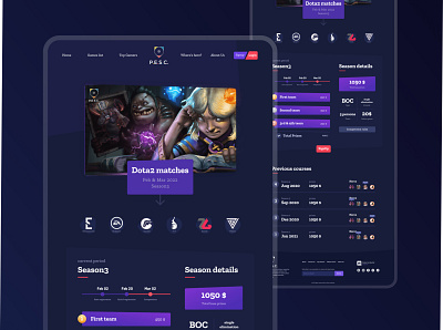 PESC | Single Game Page design game gamer ui ui design uiux ux design