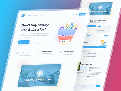Subscribe landing page education plan product design subscribe subscription ui ui design uiux