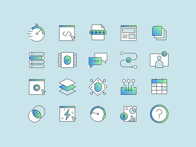 Icons branding data design icon illustration pictogram technology ui web design