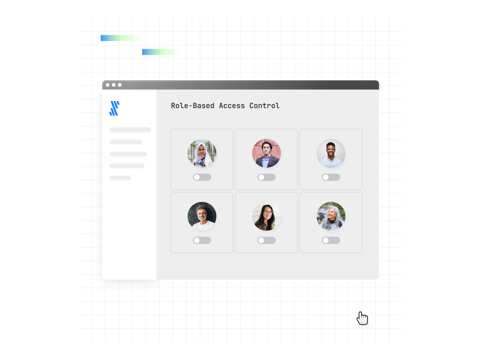 Illustration: Role-based access control by Ahmed Badenjki on Dribbble