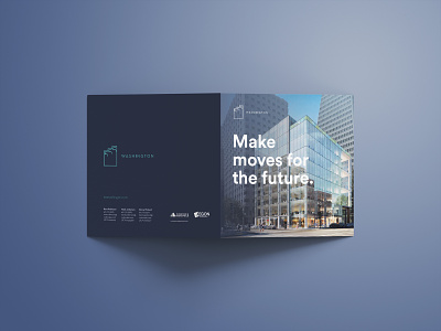555 Washington (Make moves for the future.) branding brochure mockup cover cover art design graphic design grids identity layout line art logo print typography
