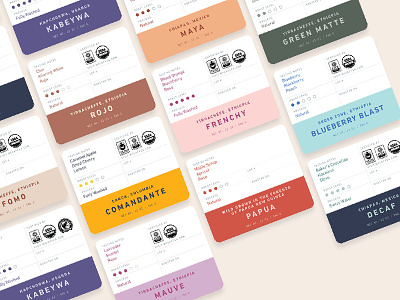 More flavors, more colors! coffee coffee bag design grids labels layout packaging