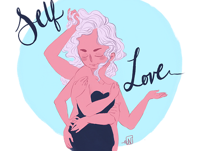 Self Love design female illustration self love selfcare selflove