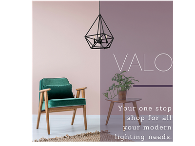 Valo Lighting ad design client work design graphic design graphic art lighting social media content social media design