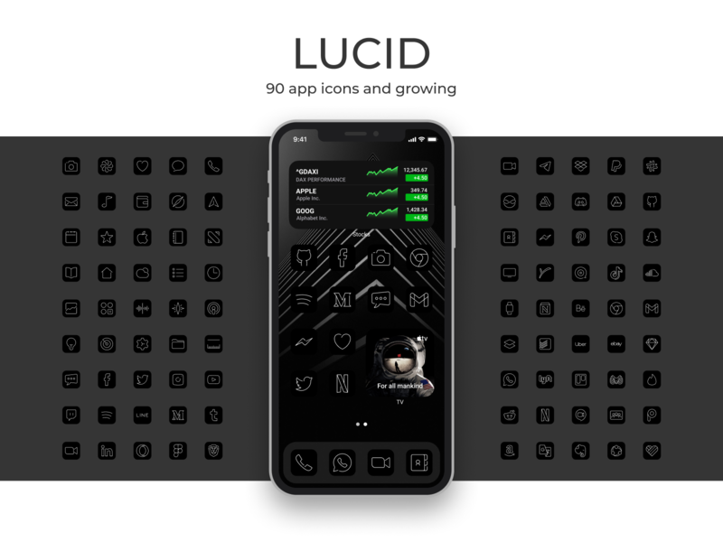 Lucid iOS Theme android black white colorful contrast for sale free freebie icon design iconography ios ios app design ios theme premium download premium psd product red theme theme design theme park themeforest