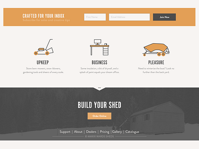 Wards Sheds Homepage Redesign app branding cuberto design focuslab icon icons icons design iconset illustration logo sheds ueno ui ux vector web webapp webapplication
