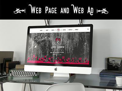 Dark Garden Music Festival Webpage arts branding goth graphic design mobile music web web design