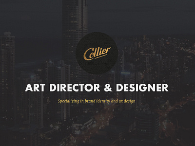 Collier.co Web Design collier design homepage portfolio script ui ux vinson website