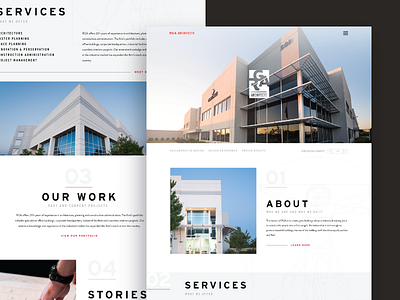 RGA Architects Web Design architecture collier dallas design homepage minimal scrolling texas vinson website