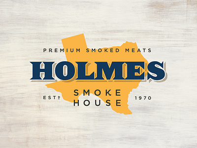 Holmes Smokehouse Logo collier craft design food logo packaging sausage smokehouse texas vinson
