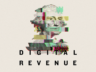 Digital Revenue Podcast art collier cover digital glitch graphic money podcast revenue typography vinson washington