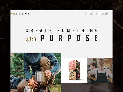 Steadfast Homepage agency homepage interactive portfolio responsive typography website