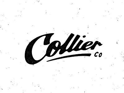 Collier Vinson Logo 2.0 black co font hand lettering logo script texture typography white wordmark