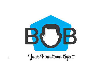 Bob Vinson Real Estate Logo agent character home illustration logo minimal personal professional real estate realtor services texas