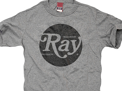 Ray Trademark Products black brand gray identity lockup logo product tshirt white