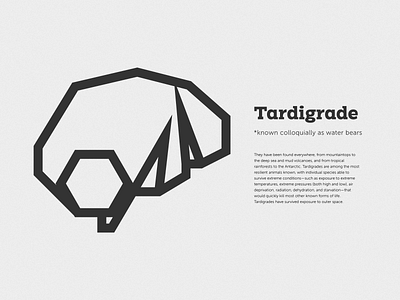 Tardigrade conceptual illustration flat art geometric design icon minimalistic logo pictogram vector art